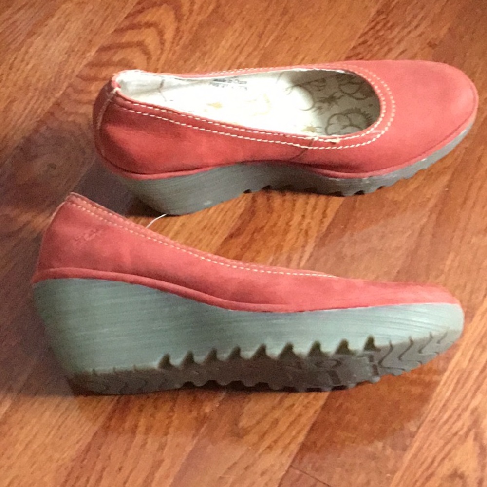 Women's Orange Suede Shoes London Fly - Picture 4 of 5